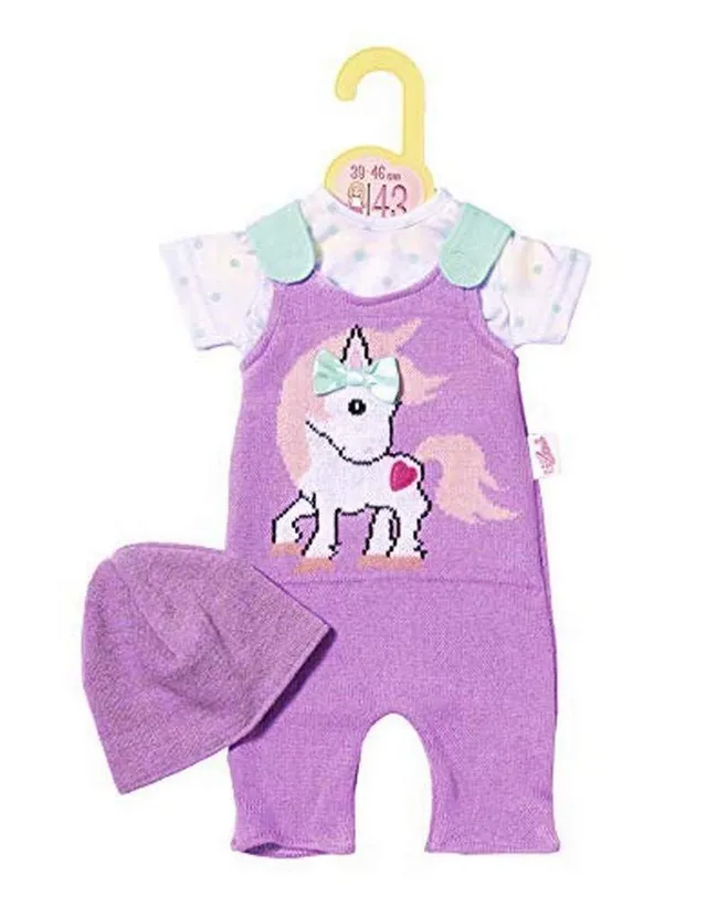 dolly-moda-strickstrampler-mit-m-tze-einhorn-39-46-cm image 1