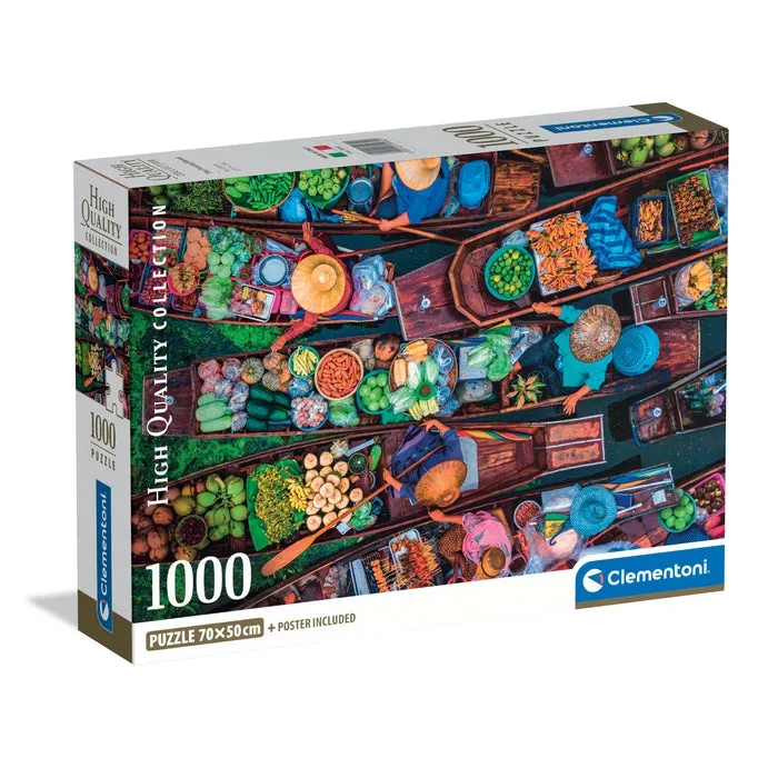 clementoni-lifestyle-puzzle-thai-floating-market-1000-teile-70-x-50-cm image 1
