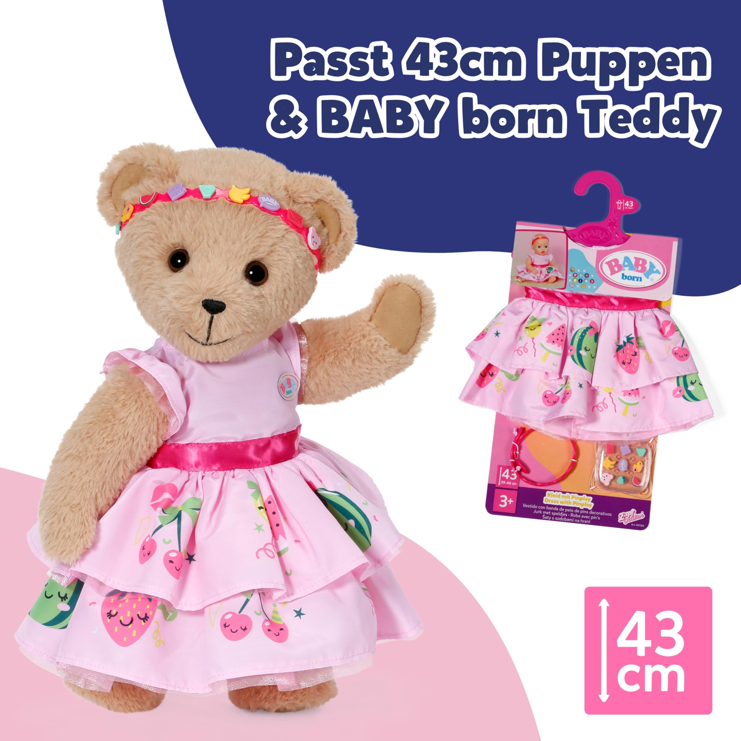 baby-born-kleid-mit-pins-und-haarband-puppenkleidung-f-r-43-cm-puppen image 5