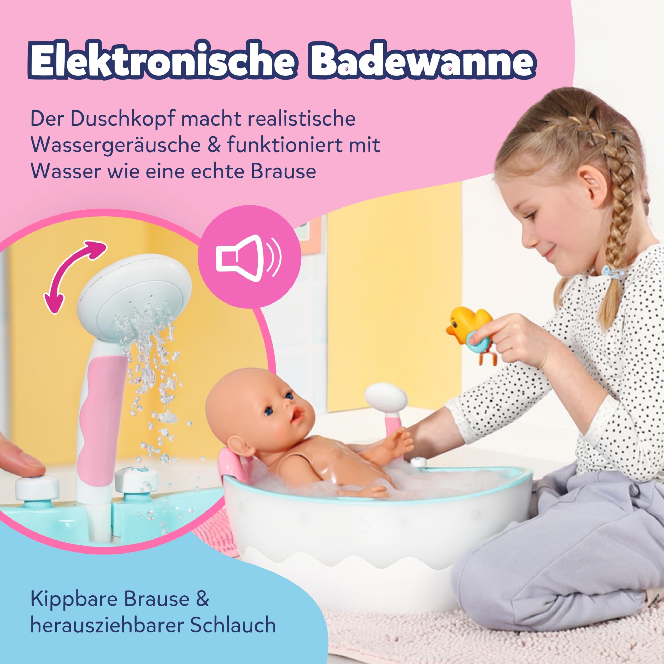 baby-born-badewanne-mit-farbwechsel-dusch-und-soundfunktion-puppenzubeh-r image 3