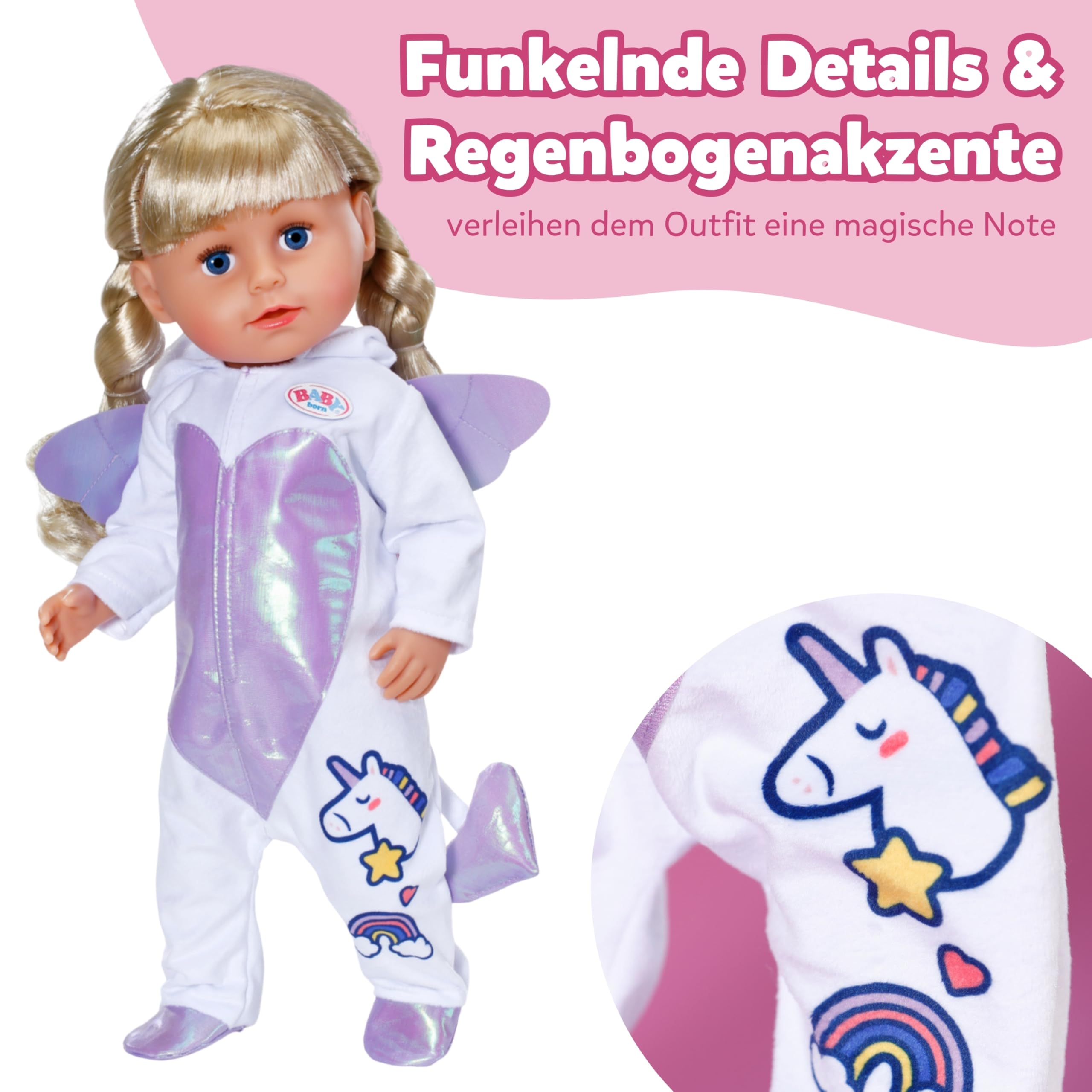 baby-born-einhorn-strampler-f-r-43-cm-puppen-mit-kapuze image 4