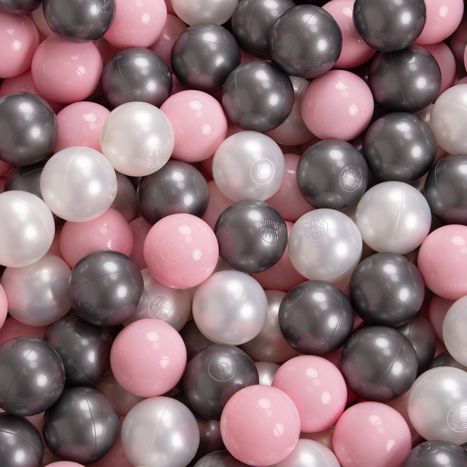 kiddymoon-b-llebad-rund-90x30-cm-mit-200-b-llen-7-cm-schwarz-perle-rosa-silber image 2