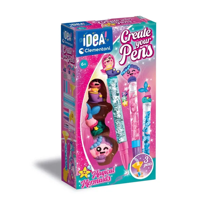 clementoni-idea-deine-stift-kreationen-meerjungfrau-kreativ-set image 1