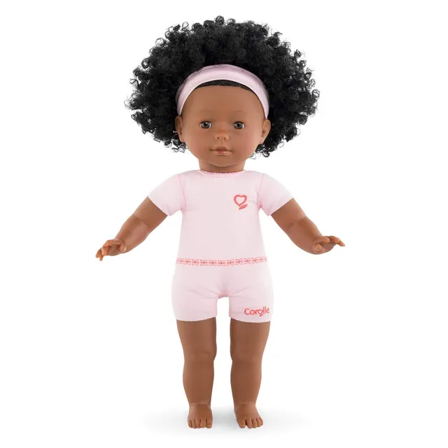 corolle-macorolle-pauline-36cm-ankleidepuppe-mit-krausem-schwarzem-haar-und-vani image 1