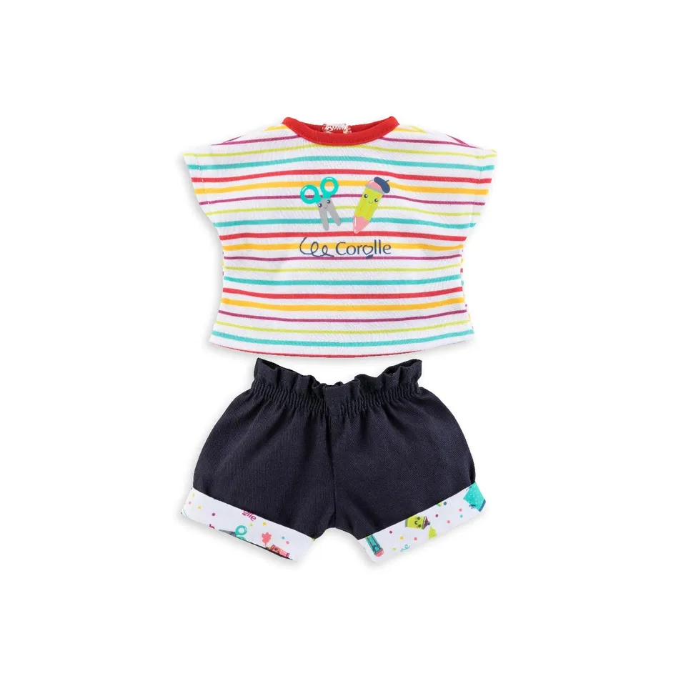 corolle-ma-corolle-set-t-shirt-short-k-nstler-f-r-36-cm-puppen image 1