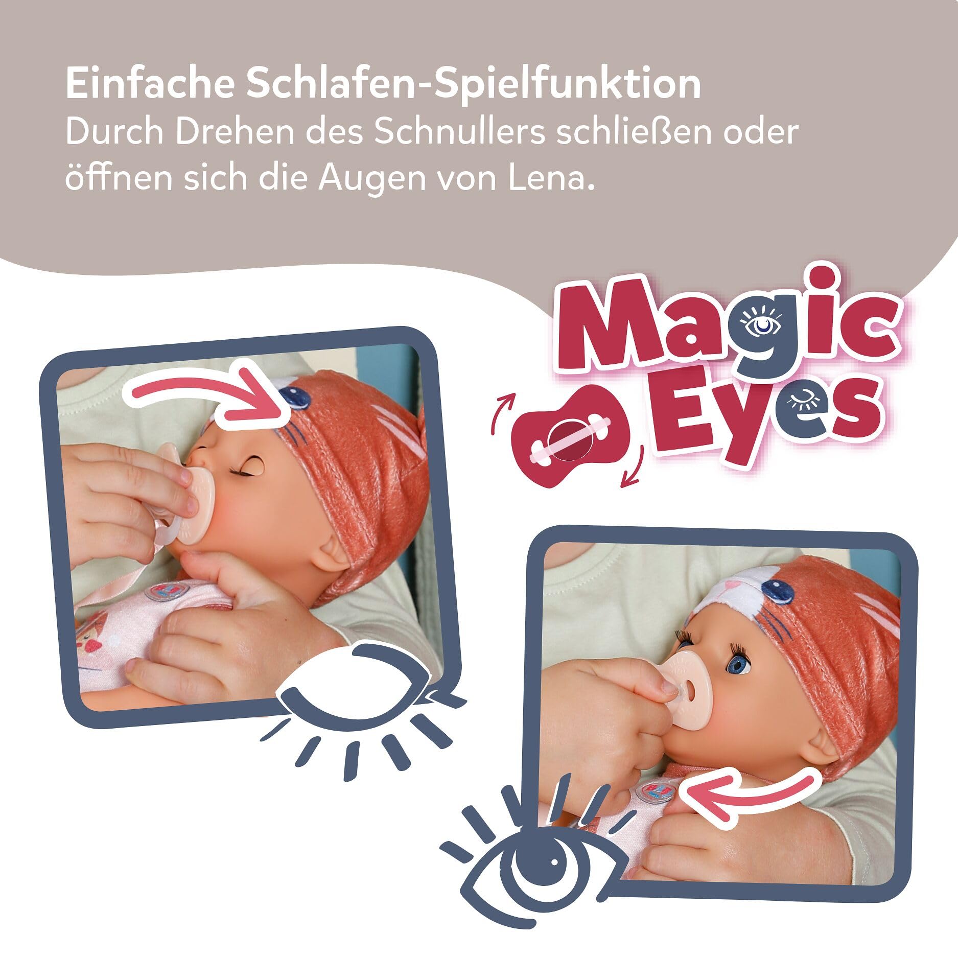 baby-born-lena-36-cm-babypuppe-im-katzen-strampler-7-funktionen image 3