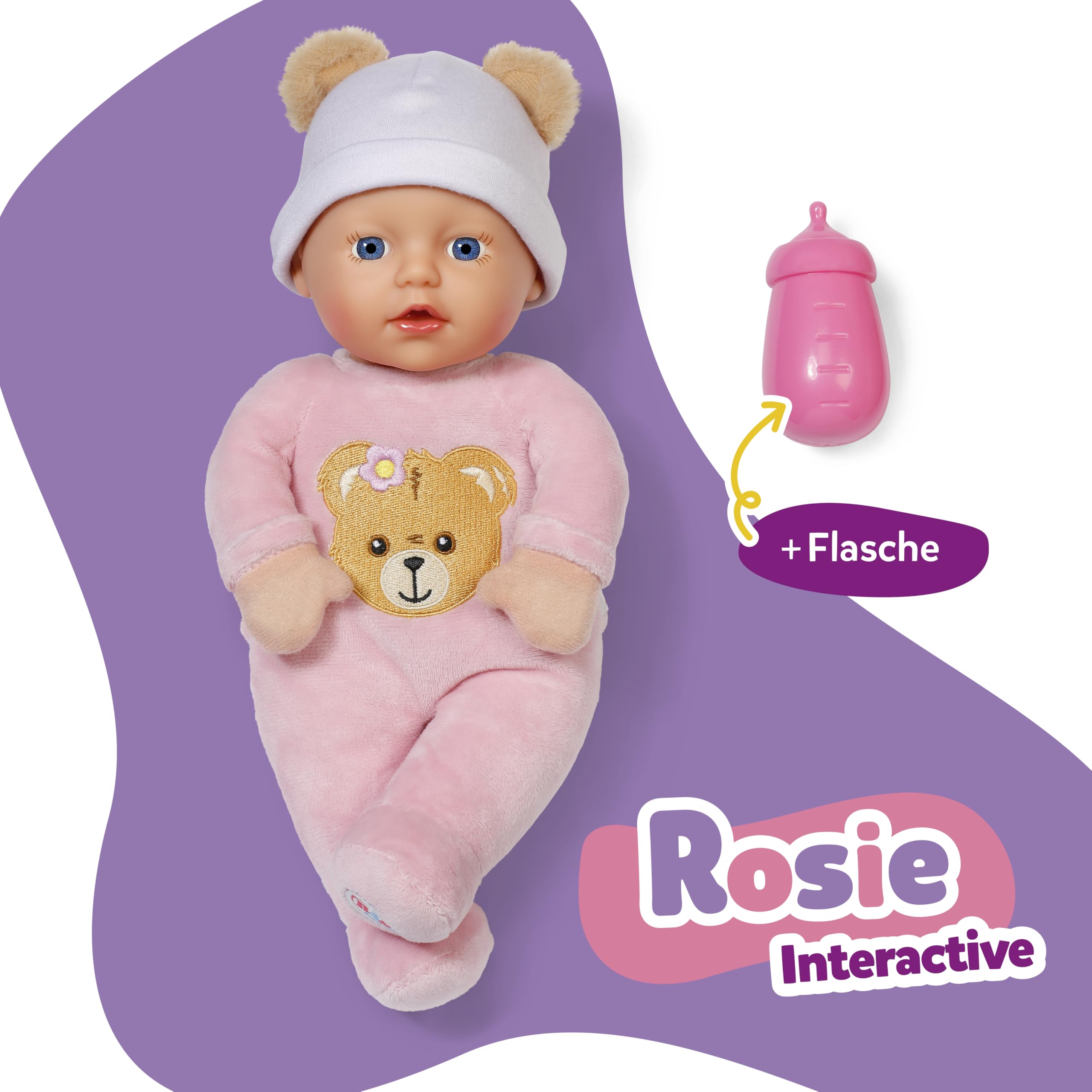 baby-born-interactive-rosie-30-cm-babypuppe-mit-6-soundfunktionen-inkl-fl-schche image 2