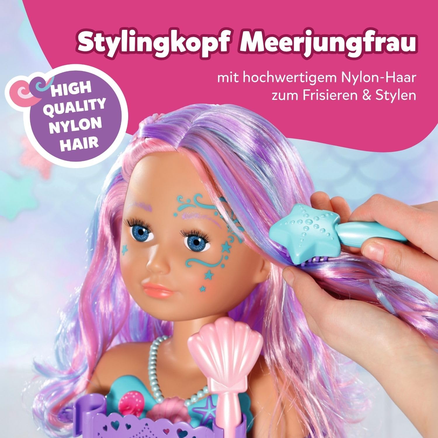 baby-born-stylingkopf-meerjungfrau-schmink-und-frisierkopf image 3