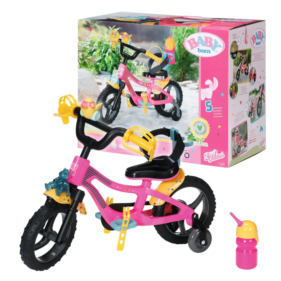 baby-born-fahrrad-puppenfahrrad-pink-f-r-43-cm-puppen image 1