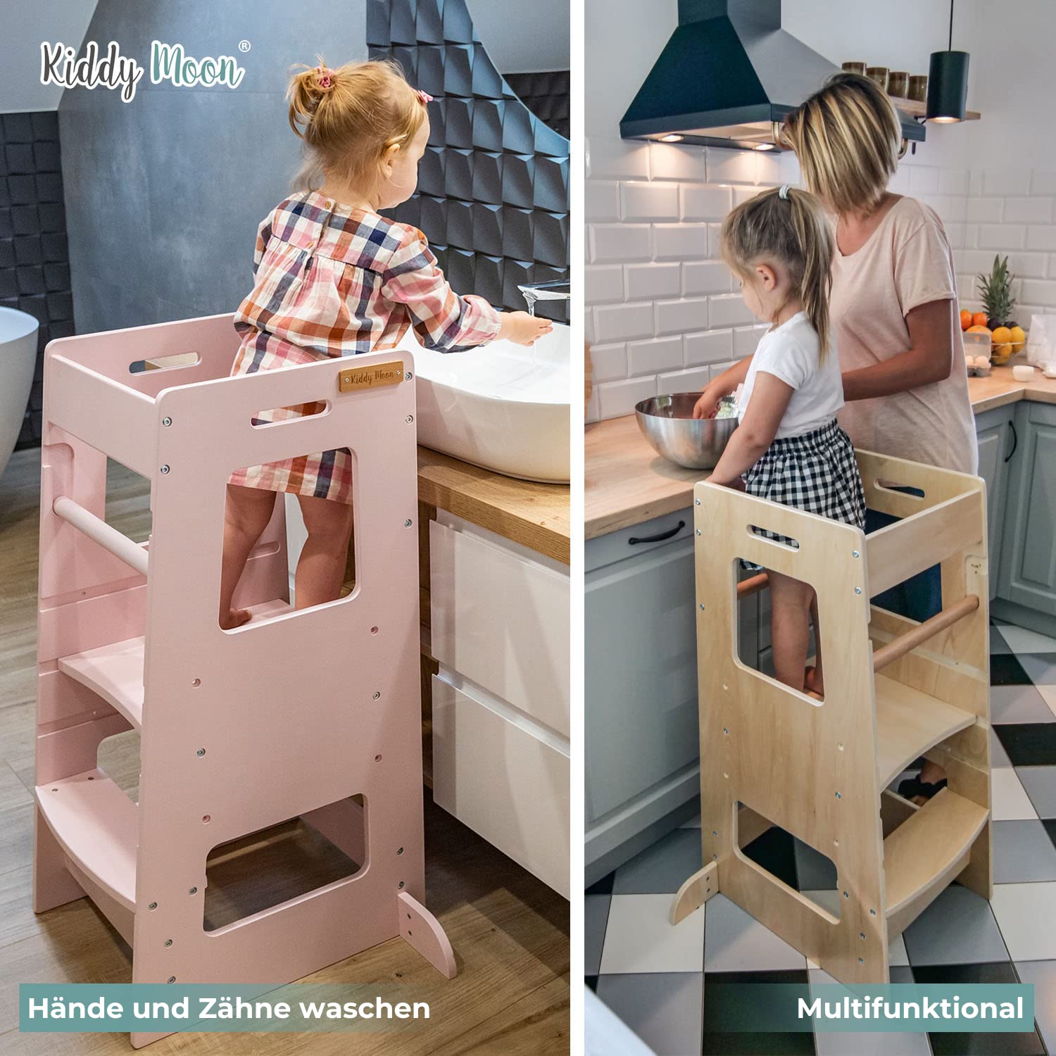 kiddymoon-lernturm-montessori-k-chenhelfer-3-fach-h-henverstellbar-schwarz image 2
