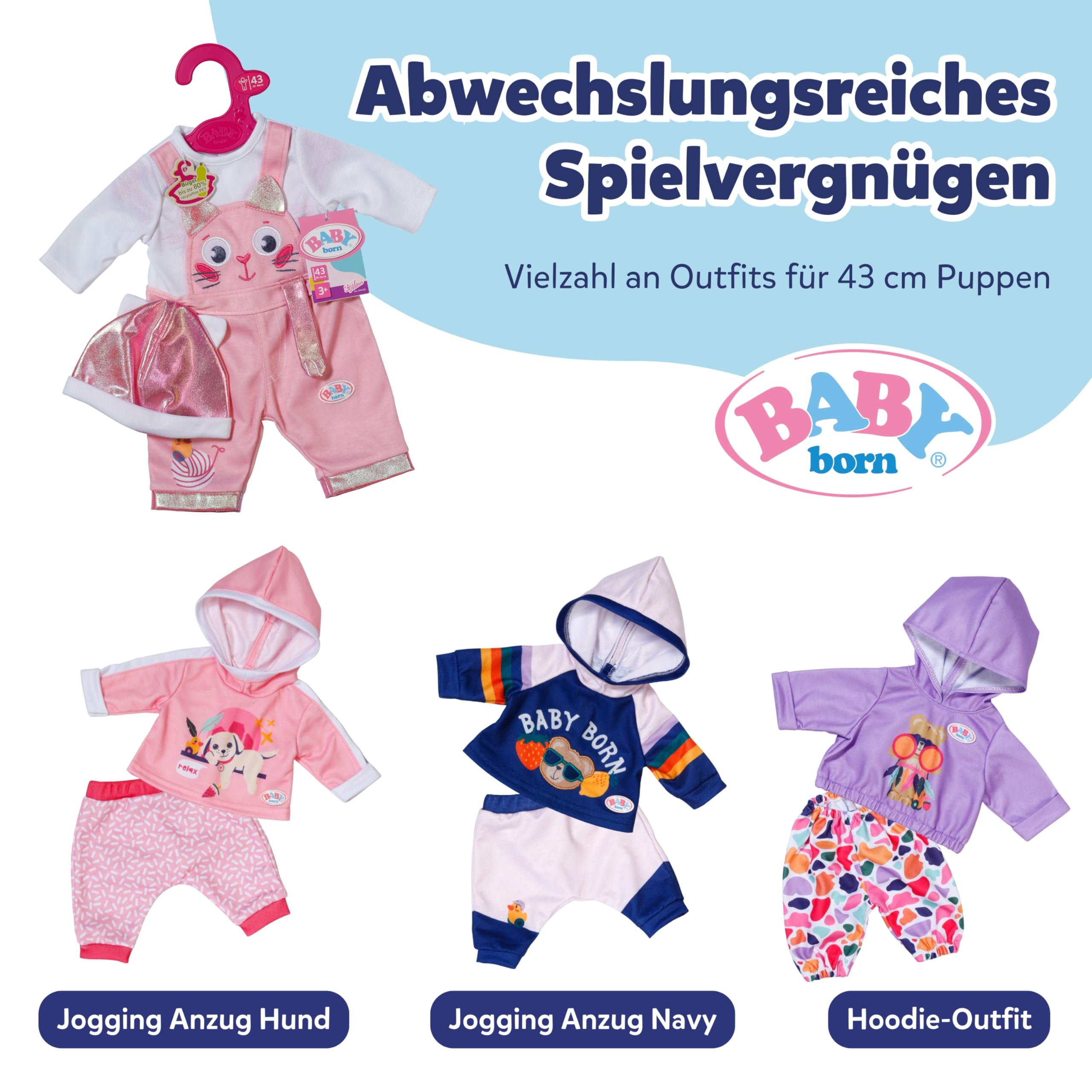baby-born-k-tzchen-onesie-mit-latzhose-und-m-tze-f-r-43-cm-puppen image 6