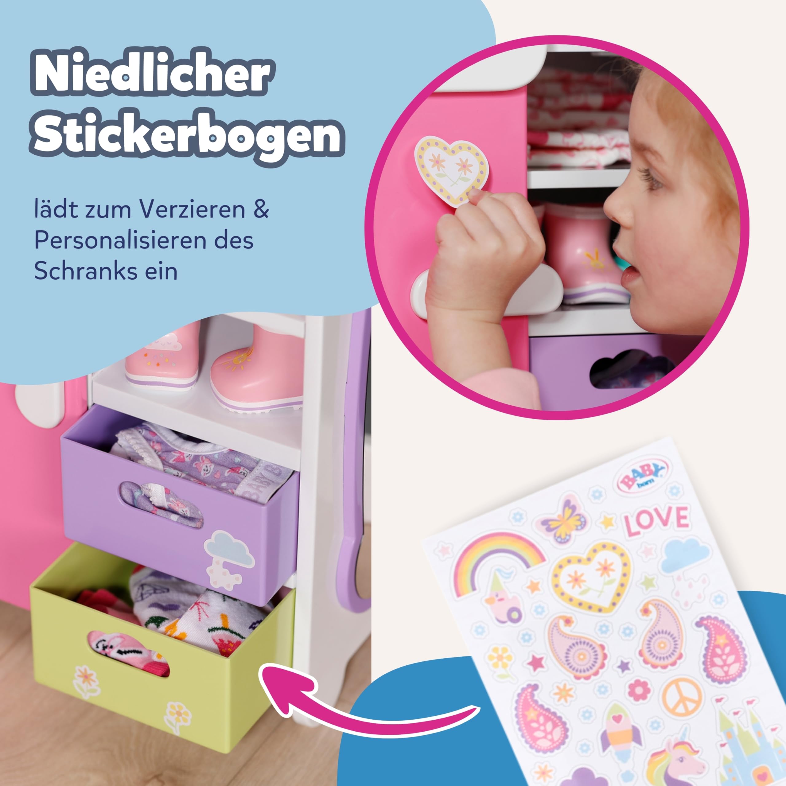 baby-born-regenbogen-kleiderschrank-mit-licht-und-sound image 6