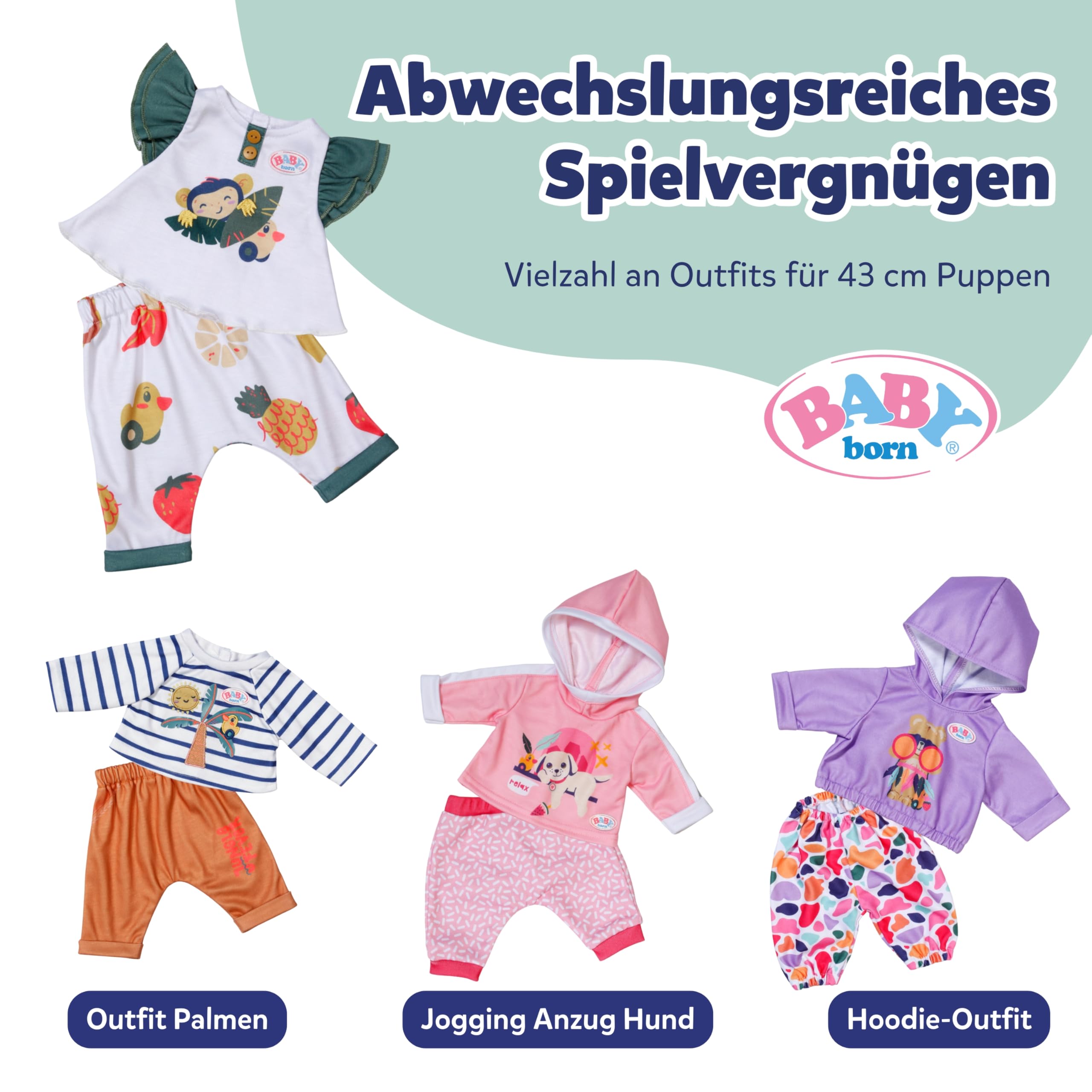 baby-born-affen-outfit-puppenkleidung-f-r-43-cm-puppen-shirt-und-hose image 5