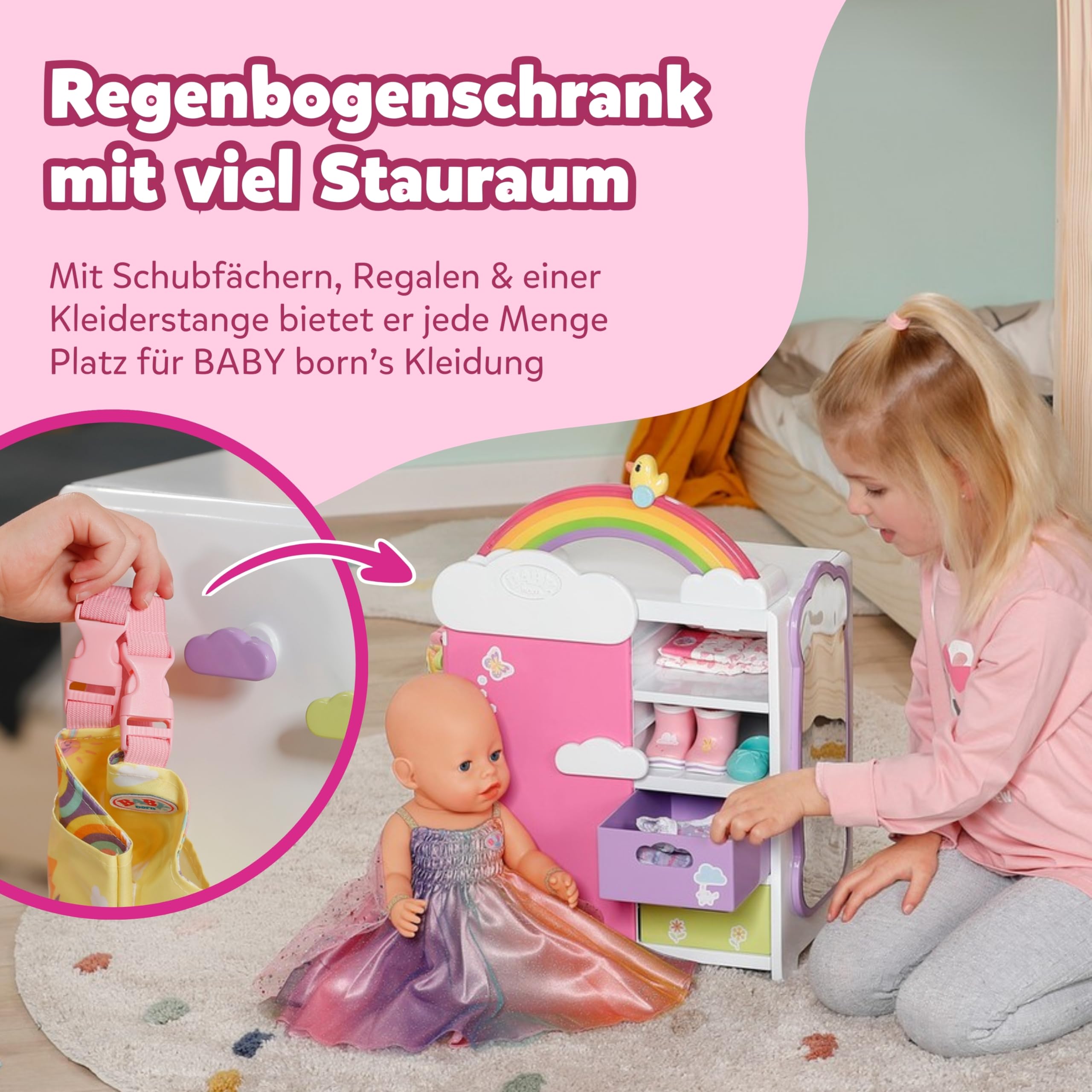 baby-born-regenbogen-kleiderschrank-mit-licht-und-sound image 3