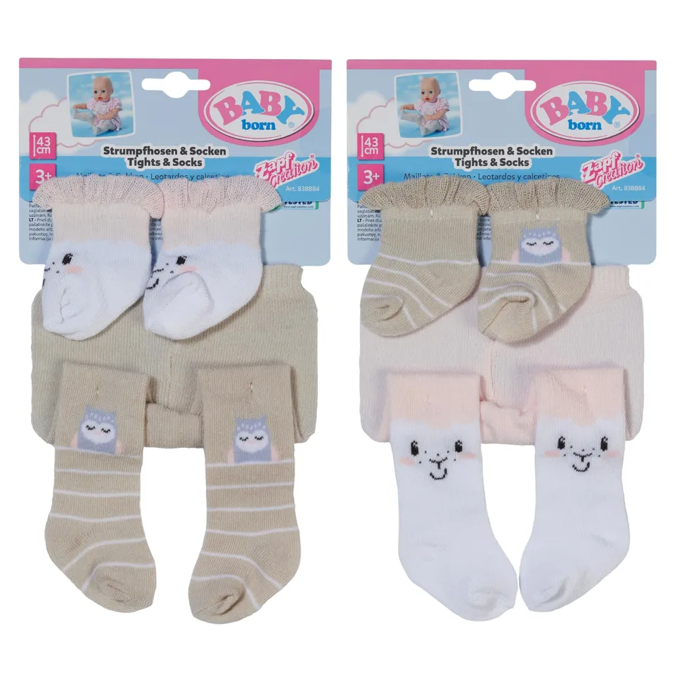 baby-born-strumpfhosen-und-socken-2er-set-sortiert-f-r-43-cm-puppen image 1