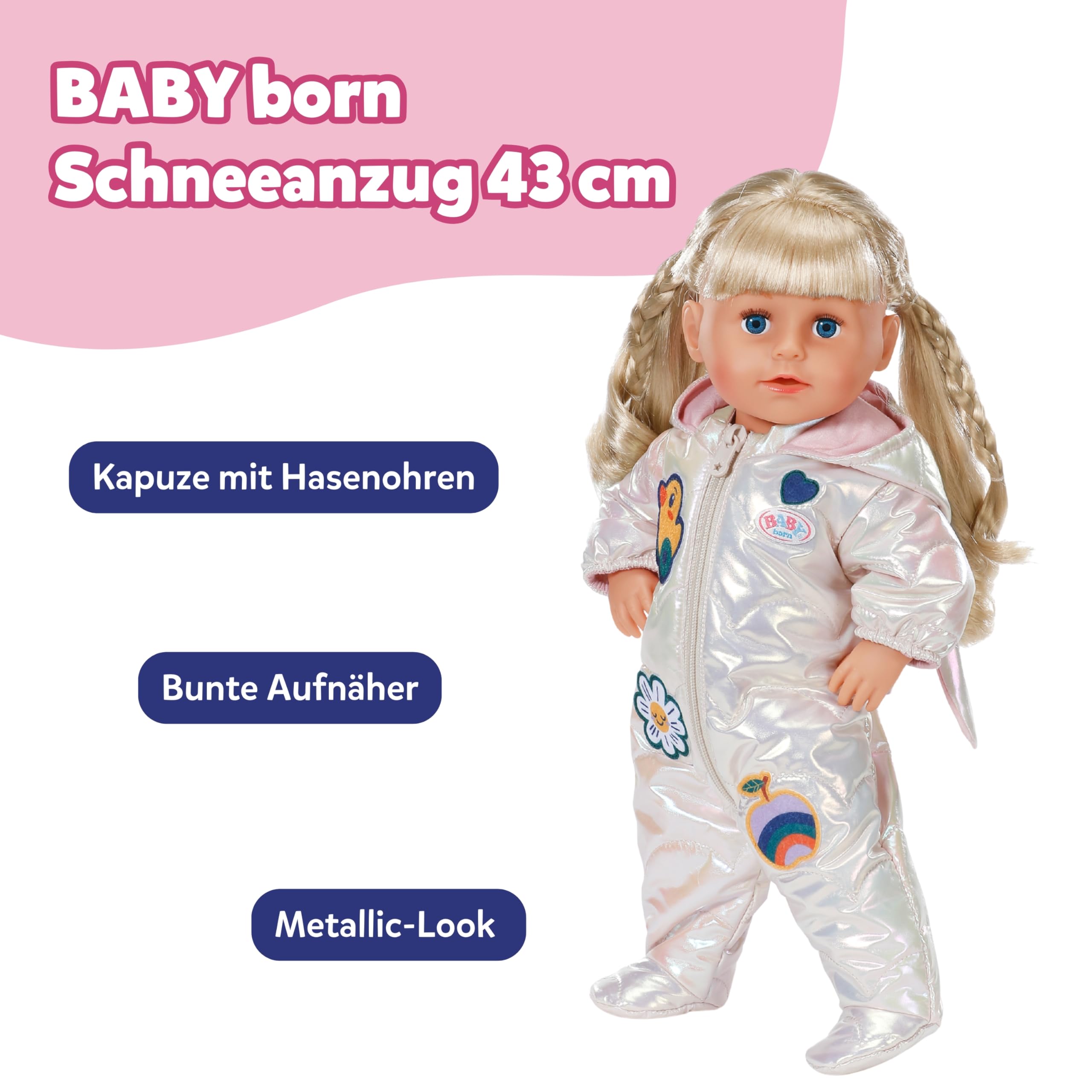 baby-born-winteranzug-creme-mit-hasenohren-schneeanzug-f-r-43-cm-puppen-und-tedd image 2