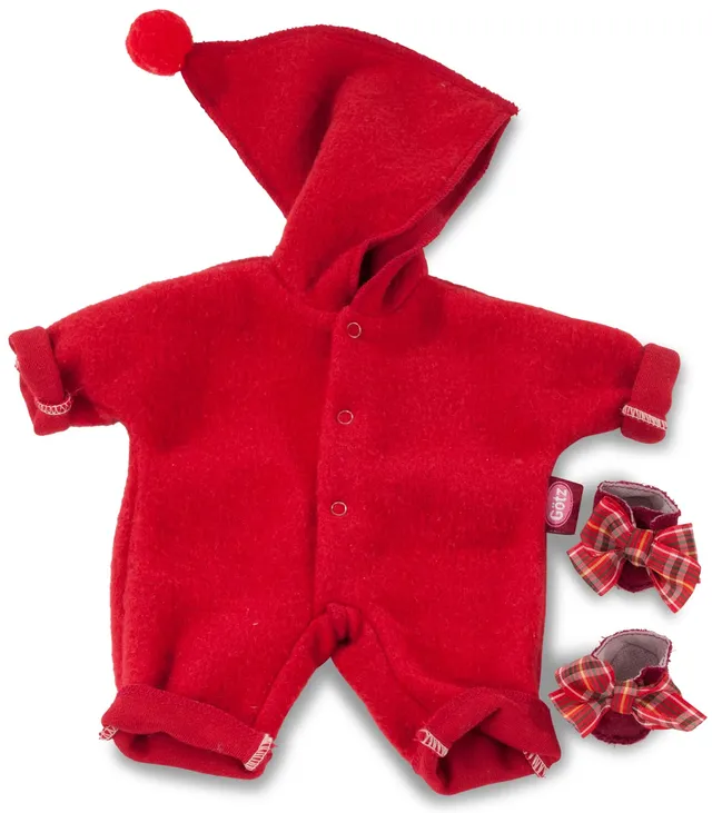 g-tz-3403361-babyanzug-zipfelm-tze-rot-f-r-babypuppen-gr-s-30-33-cm-3-teiliges-s image 1