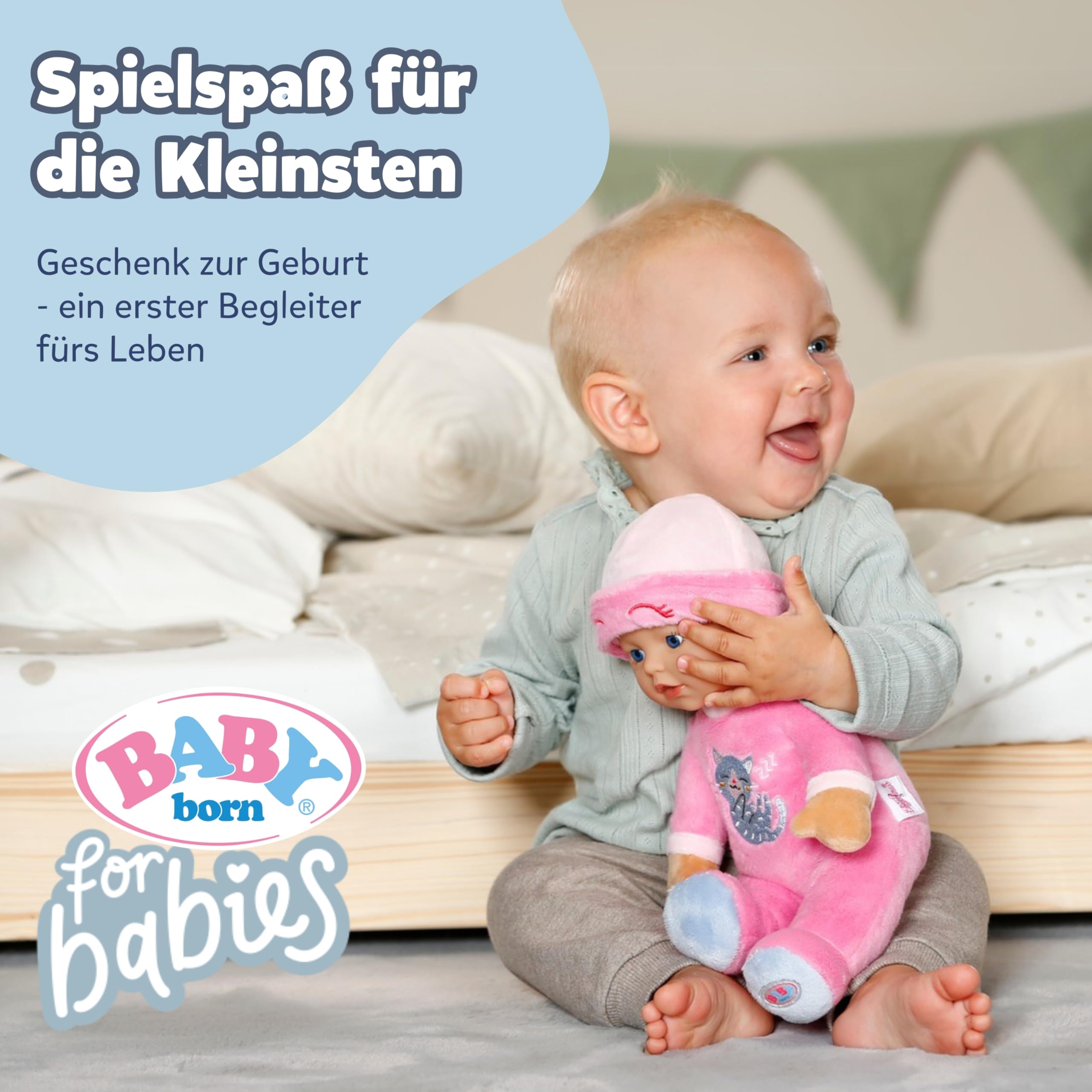baby-born-for-babies-sleepy-pink-30-cm-stoffpuppe-mit-rassel image 2