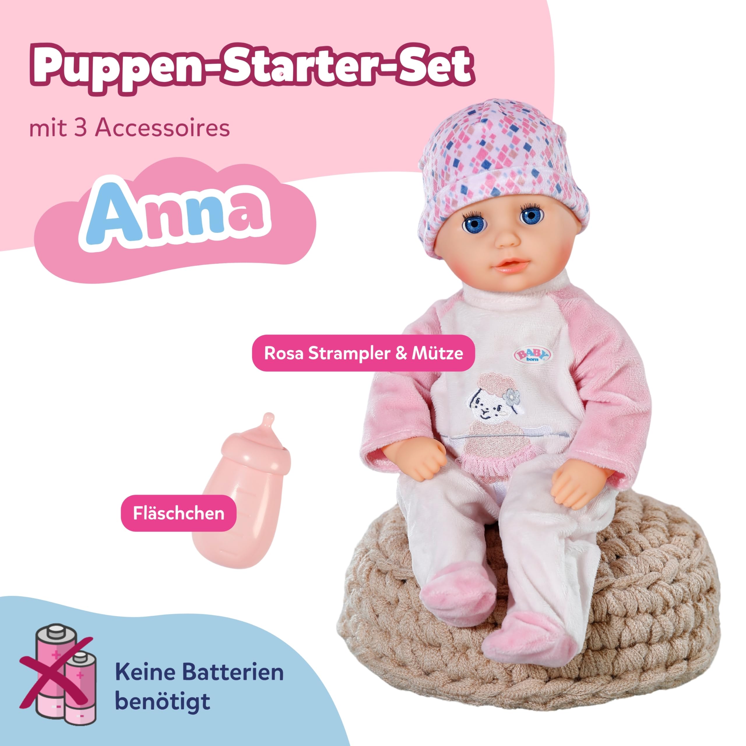 baby-born-anna-rose-36-cm-stoffpuppe-mit-schlafaugen-und-fl-schchen image 2