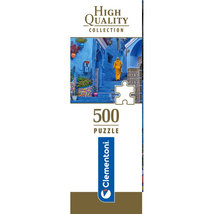 clementoni-blue-street-of-chefchaouen-puzzle-500-teile-49-x-36-cm image 5